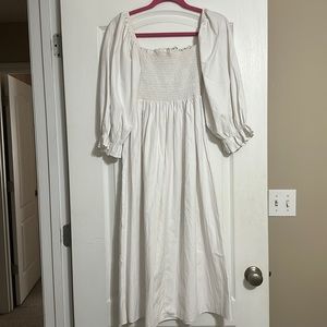Stradivarius white cottage dress size s